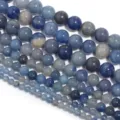 Natural blue aventurine gemstone beads round loose beads for DIY jewelry making accessories - Diameter 6mm (approx. 60 pcs) / Blue Aventurine