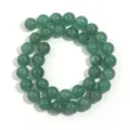 Groene aventurijn edelsteen ronde kralen detailweergave voor handgemaakte DIY sieraden accessoires. - Groene Aventurijn (Kleurvariatie Mogelijk Per Batch) / OD 10mm Binnenmaat 1.2mm (Ongeveer 36 Stks)