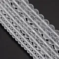 Klare Rissglas Perlen lose Abstandshalter fuer DIY handgemachte Schmuckherstellung neu - 10mm (35 Stück) / Weiß