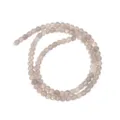 Natural grey agate loose beads for DIY bracelet jewelry making and craft accessories. - 4mm / Gray