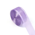 Ruban en fil rayé large pour accessoires de cheveux DIY, boîtes cadeaux et couture. - Largeur 2.5cm 10 Yards/Rouleau / Mauve Clair