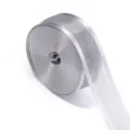 Transparenter Organzaband mit breitem Rand in Hellgrau, ideal für Geschenke und Dekorationen. - 2,5 cm 10 Yards/Rolle / Grau