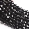 Perle di pietre preziose sfaccettate nere cristallo scintillante agata perle sciolte per gioielli DIY - Agata nera