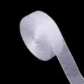 Weißes transparentes Organzaband Detail mit feiner Textur, ideal für Geschenke und DIY. - Bandbreite 2,5 cm 10 Yards/Rolle / Naturweiß