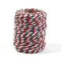 Red white green twisted cotton twine rope for Christmas gift wrapping and DIY crafts - Line Width: 2mm 20m/Roll / Red Green White
