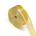Goldene transparente Organzaband Rolle Detailansicht für schöne Geschenkdekoration Party. - 2,5 cm 10 Yards/Rolle / Gold