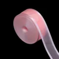 Rosa transparente Organzaband mit breiter Kante fuer Geschenke und Party Dekoration - 2,5 cm 10 Yards/Rolle / Snow Bud