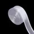 Weisses transparentes Organzaband breiter Rand Geschenkverpackung Schleife fuer Weihnachtsfeier Deko - 2,5 cm 10 Yards/Rolle / Weiß