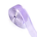 Helllila Organzaband mit transparentem Rand fuer Geschenke, Weihnachtsfeier Dekoration und Schleifen. - 2,5 cm 10 Yards/Rolle / Hellviolett