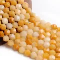 Pietra naturale cristallo taglio diamante agata perline DIY bracciale collana gioielli - Vecchia Giada Gialla