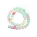 Kleurrijke jade ronde kralen halffabrikaat streng voor DIY handgemaakte armbanden kettingen. - 38 Stuks (1 Streng) / 10mm (Opening 1.0mm)