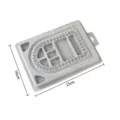 Grey flocked bead design board for DIY bracelets and necklaces with clear measurement scales. - Small Necklace Design Board / 1 Piece (23cmx15.8cmx1.3cm)
