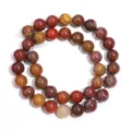 Natural Warring States Red Agate round loose beads for DIY handmade jewelry crafting accessories. - Round Loose Beads (T6519) / 10mm (Approx 38pcs)