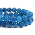 Blaues Kristall Perlenarmband Naturstein Edelstein Schmuck handgemachte DIY Zubehoer. - Farbverstärkter Kyanit