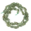 Hilo de cuentas de piedra de cristal natural irregular verde para joyería artesanal DIY - Diámetro aprox. 5-10 mm, agujero aprox. 0.8 mm (aprox. 45 piezas) / Apatita Verde Irregular