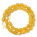Yellow gemstone oval beads strand for DIY handmade bracelets and necklaces jewelry accessories. - 8*12mm (Approx. 33 Pieces) / Irregular Rectangular Column Yellow