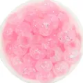 Pink crackle glass round coin loose beads for DIY jewelry making, bracelets, and necklaces. - 50 Pieces / Pink Cracked Crystal