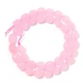 Perles en vrac en pierre précieuse rose naturelle forme ovale bracelet collier DIY - Diamètre 8*12mm, Trou 1.0mm (Environ 33 Perles) / Colonne rectangulaire irrégulière rose clair