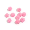 Perline in resina a forma di rosa rosa per gioielli fai da te, accessori artigianali 10pz. - Diametro 6mm / Rosa Rosa