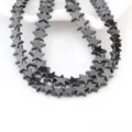 Black hematite star beads flat loose beads DIY bracelet necklace jewelry making materials - Hematite Color
