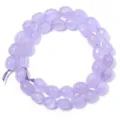 Gros plan détaillé de perles en pierres précieuses ovales violettes clair pour bijoux DIY. - Colonne rectangulaire irrégulière / Diamètre 8*12mm, Trou 1.0mm (Environ 33 Perles) / Mauve Clair
