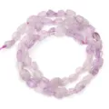 Cuentas de piedra preciosa violeta natural irregular para pulsera collar DIY hilo - Diámetro aprox. 5-10 mm, agujero aprox. 0.8 mm (aprox. 45 piezas) / Cristal Super Siete Irregular
