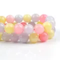 Bunte Kristall Edelstein Perlen Armband DIY handgemachte halbfarbige Schmuckzubehöre. - Durchmesser 8mm (ca. 45 Stk.) / Rosa Morganit