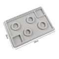 Beading design board with scale markings, grey jewelry making tray for bracelets and necklaces. - 1 Piece (29cmx20cmx1.6cm)