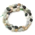 Piedras naturales cuentas irregulares pulsera collar semiacabados suministros de joyería - Aprox. 45 Piezas/Paquete / Jade Birmano