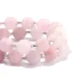 Perline di quarzo rosa sfaccettato accessorio per braccialetto per creazione di gioielli. - Diametro 10mm (circa 30 pz) / Lepidolite