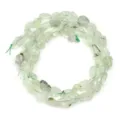 Hermoso hilo de cuentas irregulares de cristal verde natural detalle de joyería DIY - Diámetro aprox. 5-10mm, Apertura aprox. 0.8mm (aprox. 45 piezas) / Prehnita Irregular