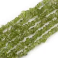 Natural green peridot crystal chip beads irregular stone loose strands for DIY jewelry - Peridot Chips