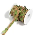 Corde de chanvre fausses feuilles vertes vigne tressée bordure pour artisanat décoration. - Corde de Cire Environ 7mm de Large / Marron