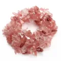 Perline di cristallo rosa pietre irregolari sfuse per accessori di bigiotteria diy. - 8-12mm / Ghiaia Rossa Anguria