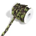 Groene gevlochten hennptouw-wijnstok voor huisdecoratie, kattenklimrek en kledingaccessoires. - Wastouw Ca 7mm Breed / Donker Koffie