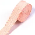 Gegabeltes Rüschenband Detail für Geschenke Verpackung Blumenstrauß und Haarschleife DIY Basteln - 5 Yards/Packung (2.5cm) / Snow Bud