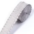 Doppelte geraffte Plissee-Band-Detail, perfekt für Geschenkbox-Verpackung, Blumensträuße und DIY. - 5 Yards/Packung (2.5cm) / Grau