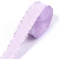 Helllila plissierte Rüschenband-Borte im Detail, ideal für Geschenkboxen und Bastelarbeiten. - 5 Yards/Packung (2.5cm) / Hellviolett
