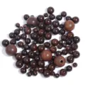Perles en bois naturel en vrac de taille melangee rondes pour fabrication de bijoux et bracelets. - 100 Pièces/Paquet (6mm) / Perles Couleur Bois Cuir