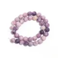 Natuurlijke paarse mica steen losse ronde kralen voor DIY armband sieraden maken groothandel - Paars Mica / Diameter 10mm Opening 1.2mm (Ongeveer 38 Pcs)