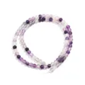 Natuerliche violette Fluorit Edelstein Perlen Strang fuer DIY Handgemachte Schmuckherstellung. - 4mm (Ca. 90-95 Stk) / Lila Fluorit