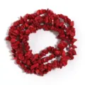 Perline di pietra chip irregolari rosse per collana braccialetto fai da te e commercio - 8*5mm (circa 220 pezzi) / Pino Rosso Scuro