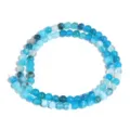 4mm natürliche blaue Achat Edelstein Perlen, runde DIY Schmuckherstellung Zubehör - 4mm (Ca. 90-95 Stk) / Blau gestreifter Achat