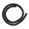 Close up of electroplated black hematite faceted abacus beads for DIY jewelry making. - 3x2mm (Approx 180 Pieces/Pack) / Hematite Color