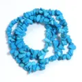 Perline di turchese naturale irregolari pezzi sfusi per braccialetto collana fai da te - 8*5mm (circa 220 pezzi) / Pino Blu Lago
