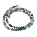 4mm natürliche edelstein perlen runde kristallperlen für diy schmuckherstellung zubehör - 4mm (Ca. 90-95 Stk) / Indischer Achat