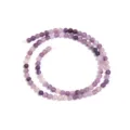 Natuurlijke paarse mica edelsteen losse kralen ronde streng voor het maken van sieraden - Paars Mica / Diameter 4mm Gat 0.6mm (Ongeveer 90st)