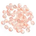 Pink crackle glass beads for DIY handmade jewelry, necklaces, bracelets, and crafting accessories. - 8mm (50 Beads) / Champagne