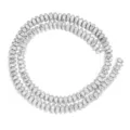 Silver electroplated faceted hematite abacus loose beads for DIY handmade jewelry bracelets necklaces - 3x2mm (Approx 180 Pieces/Pack) / Water-Plated Silver