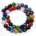 Colorful millefiori glass heart beads DIY handmade bracelet necklace variant design - Heart Round Bead / 6mm (Approx 55 Pieces/Pack)
